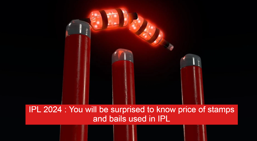 IPL 2024 : You will be surprised to know price of stamps and bails used in IPL