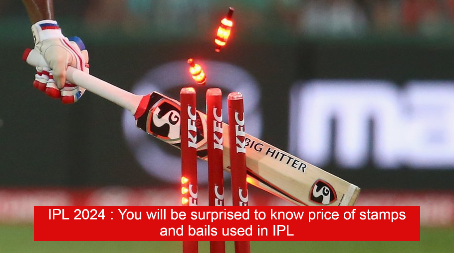 IPL 2024 : You will be surprised to know price of stamps and bails used in IPL